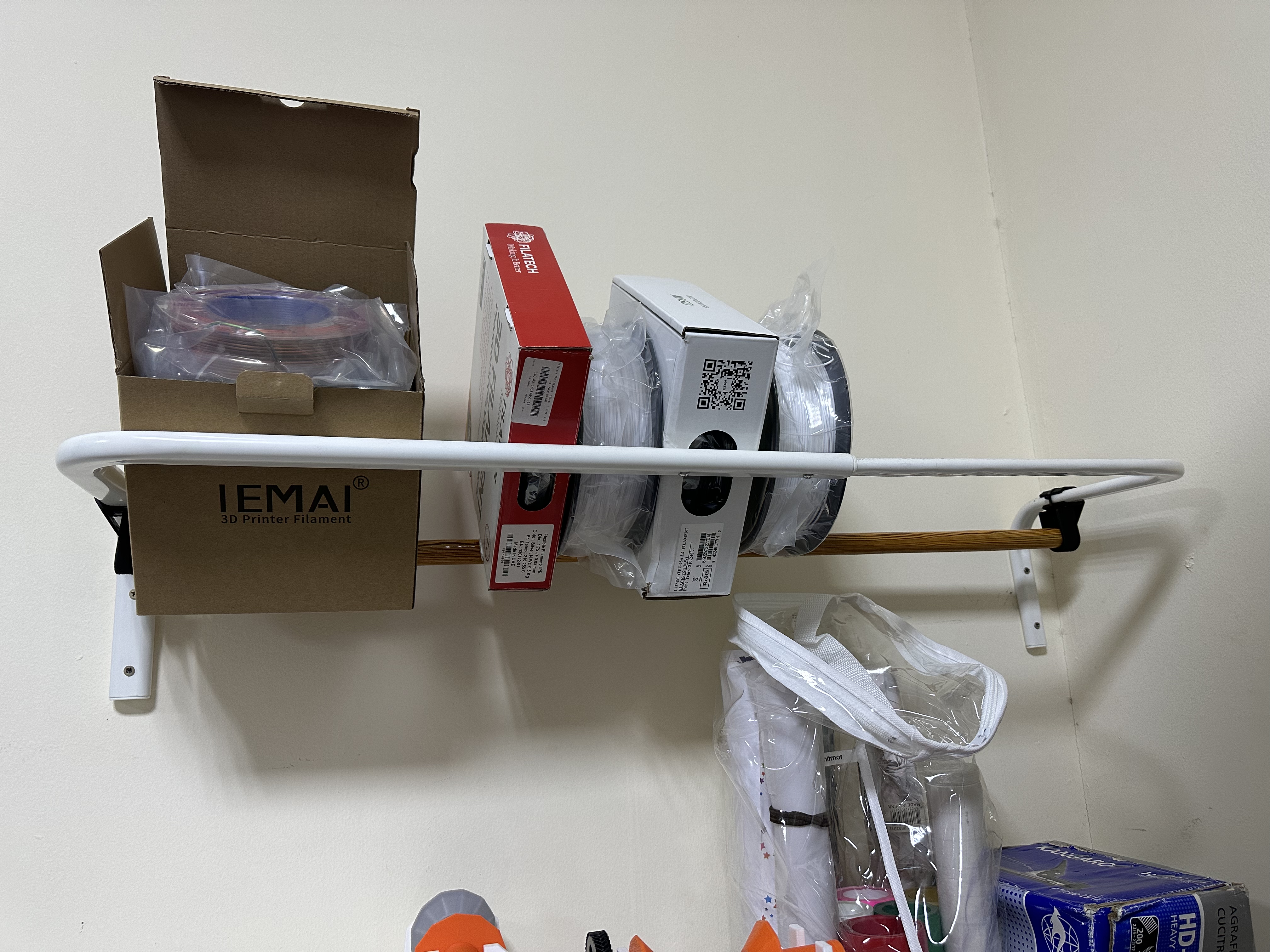 IKEA MULIG Clothes bar to Filament Spool Storage
