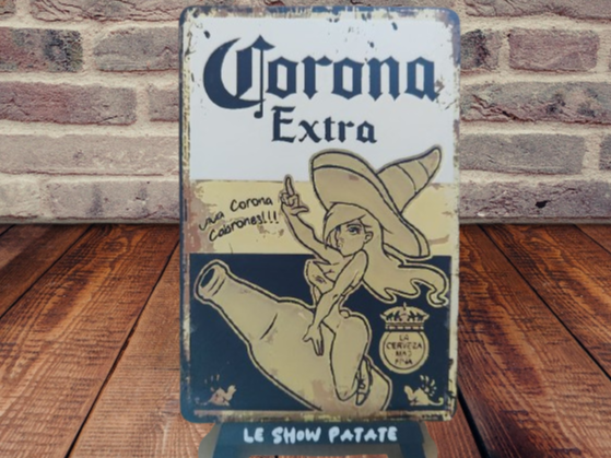 Plaque Vintage Corona Extra hueforge