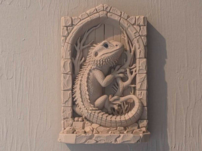 Bearded Dragon Wall Art Desk Decor
