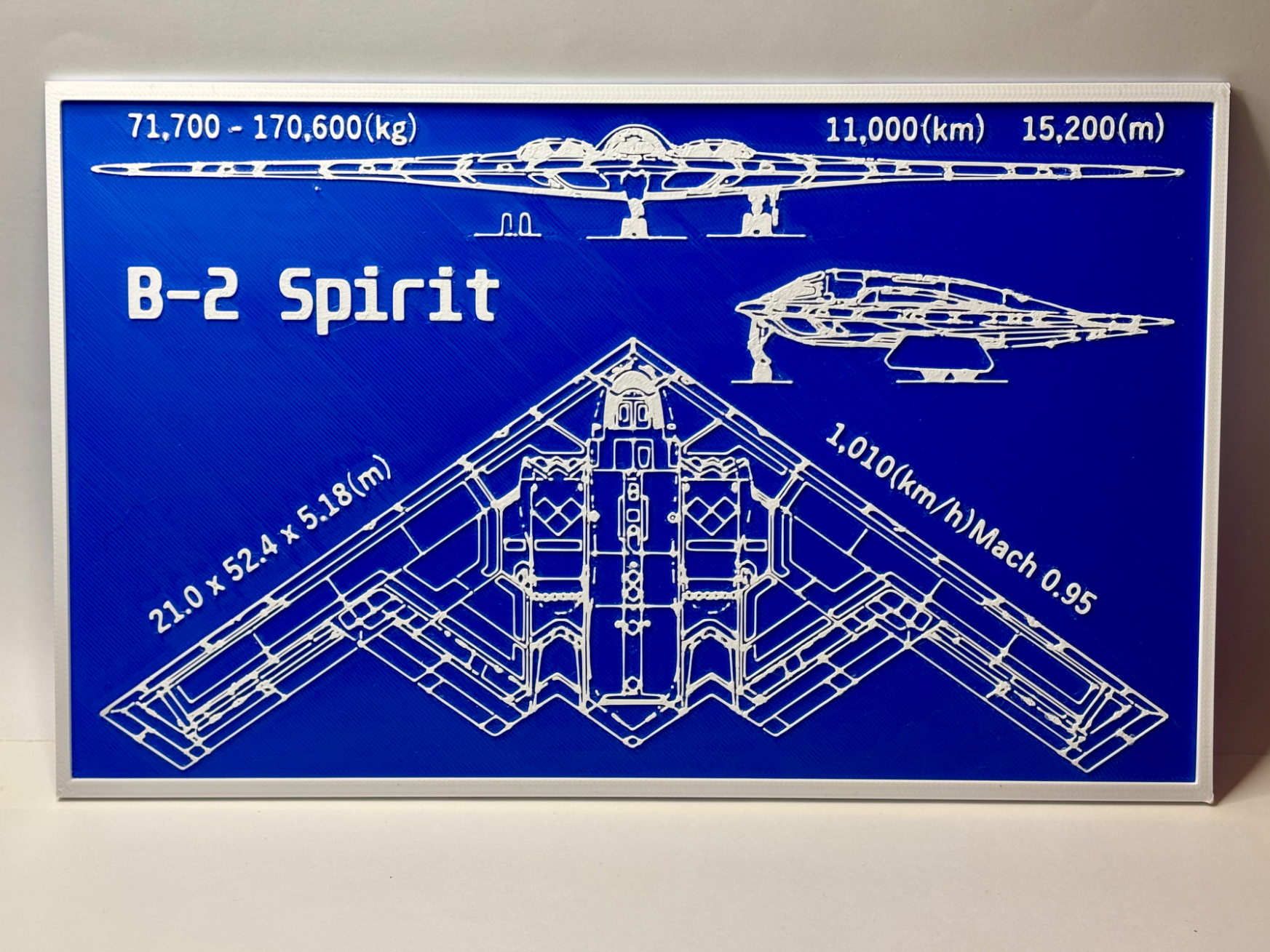 B-2 Spirit Blueprint - Technical Drawing