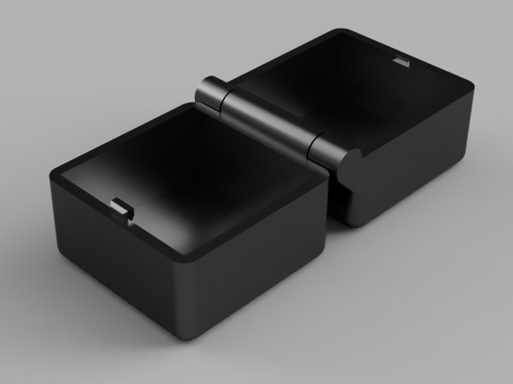 Caja con bisagras