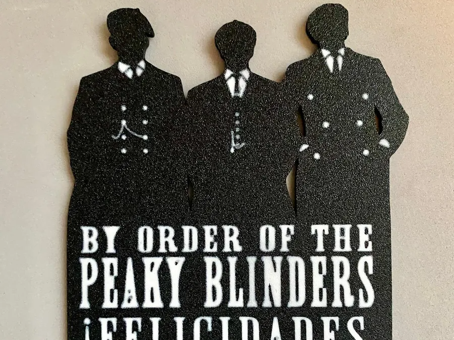 Skewer with Peaky Blinders silhouette.