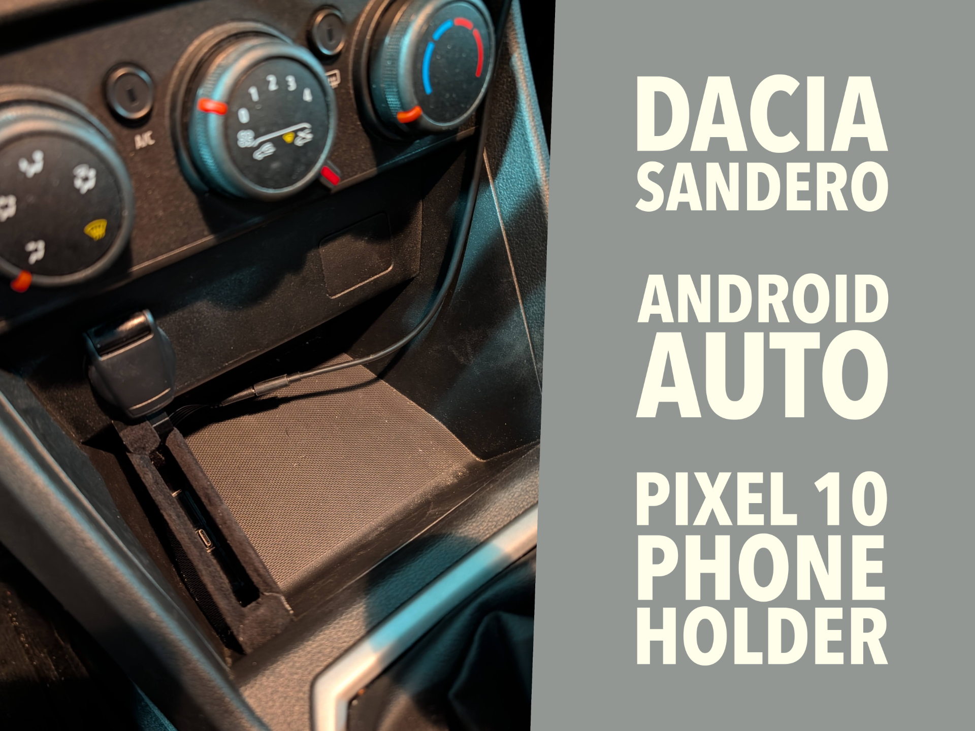 Dacia Sandero Pixel 10 Android Auto Phone Holder