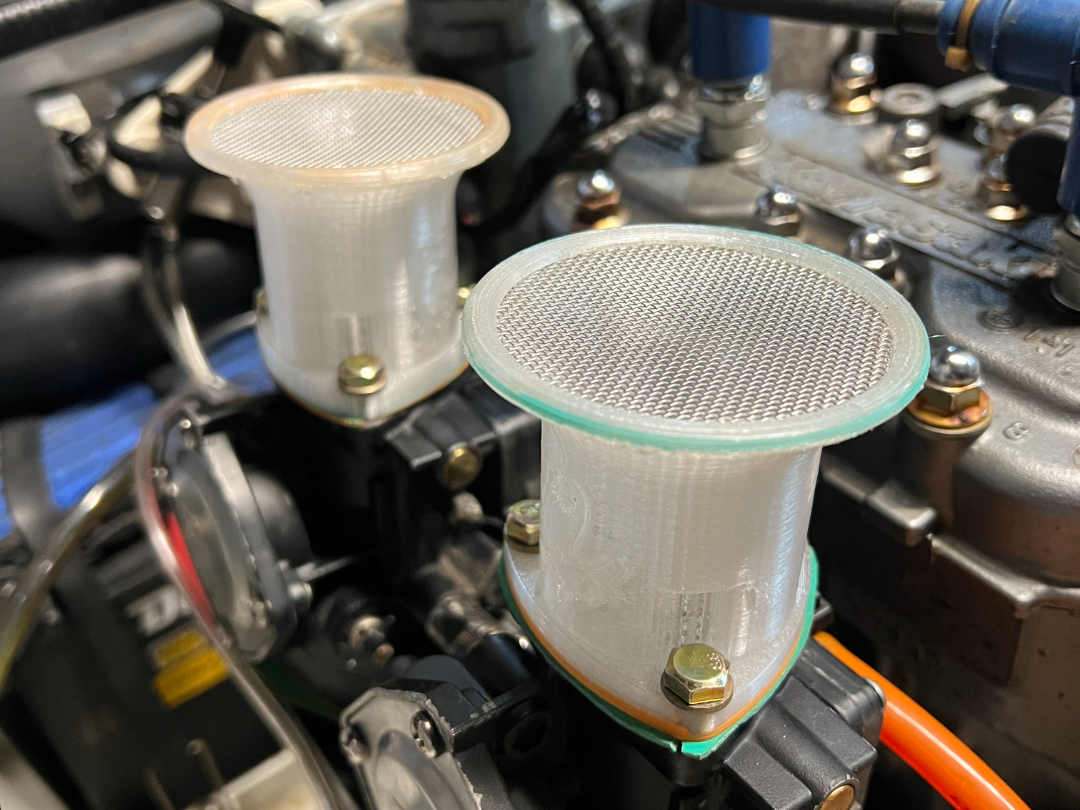 Mikuni SBN 38 velocity stack with flame arrestor