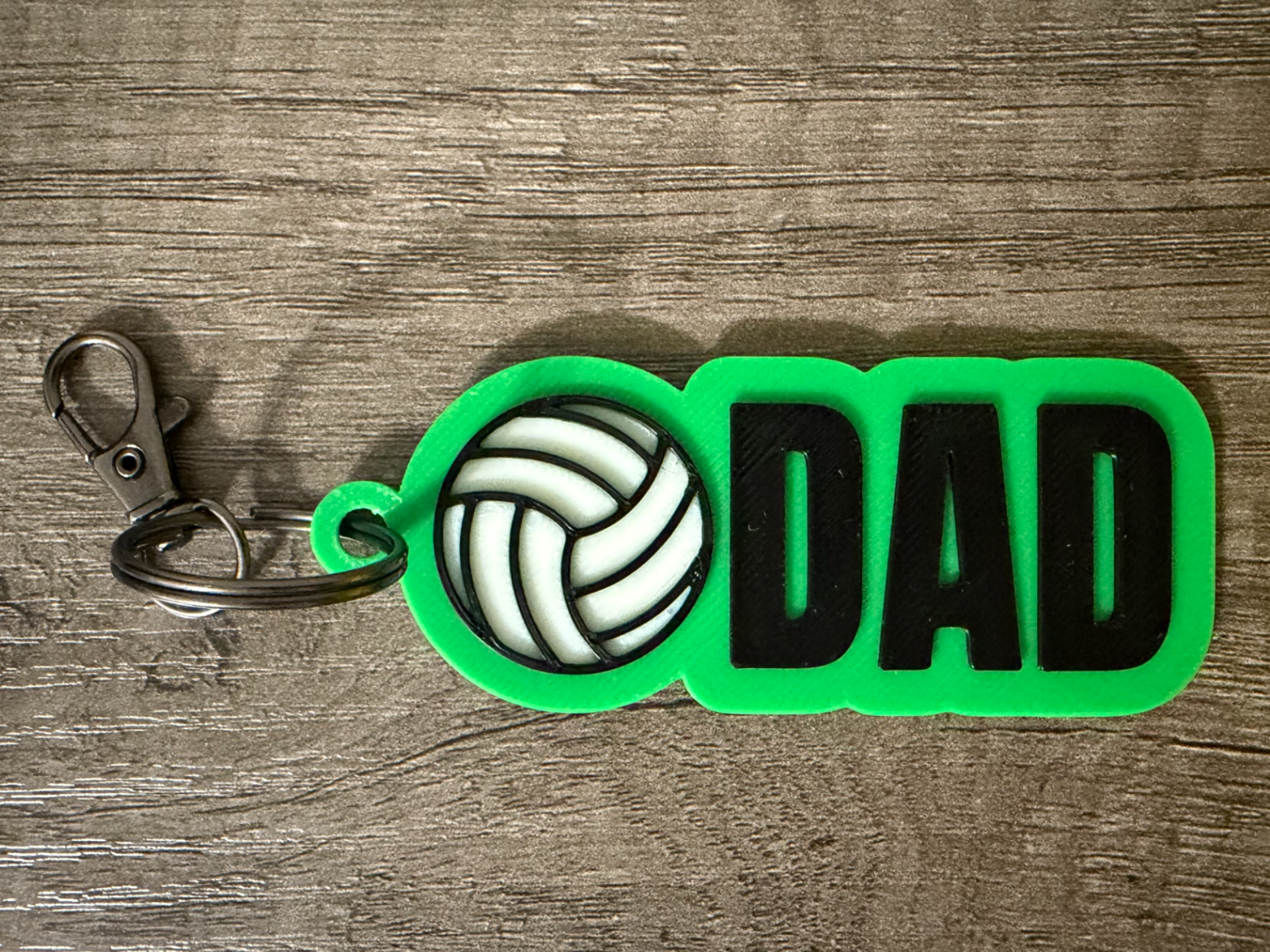 Volleyball Dad Keychain