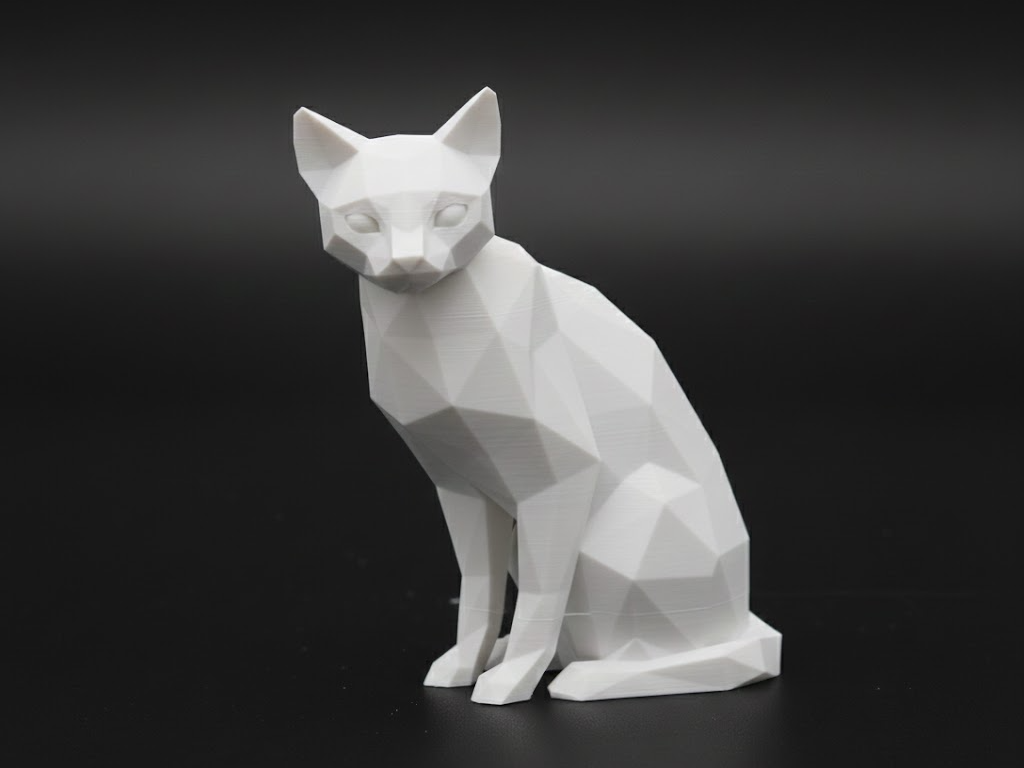 Low polygon cat