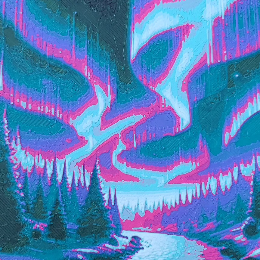Aurora Borealis Hueforge