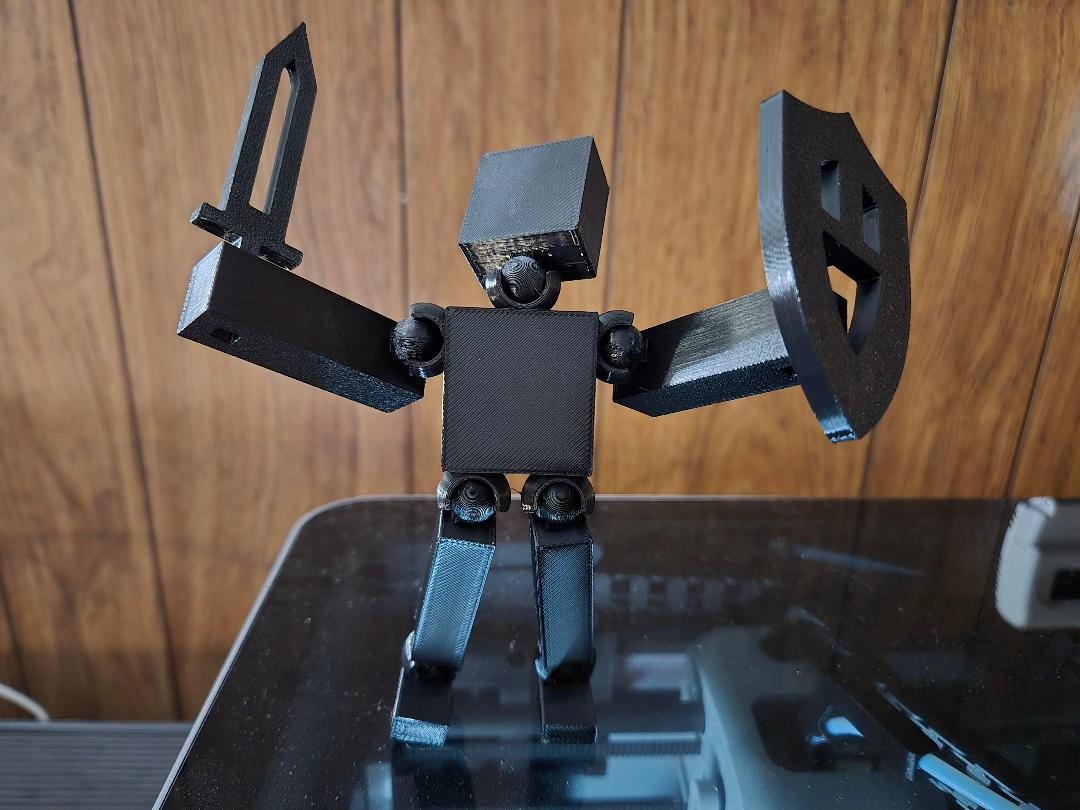 MINECRAFT DARK KNIGHT POSABLE FIGURINE