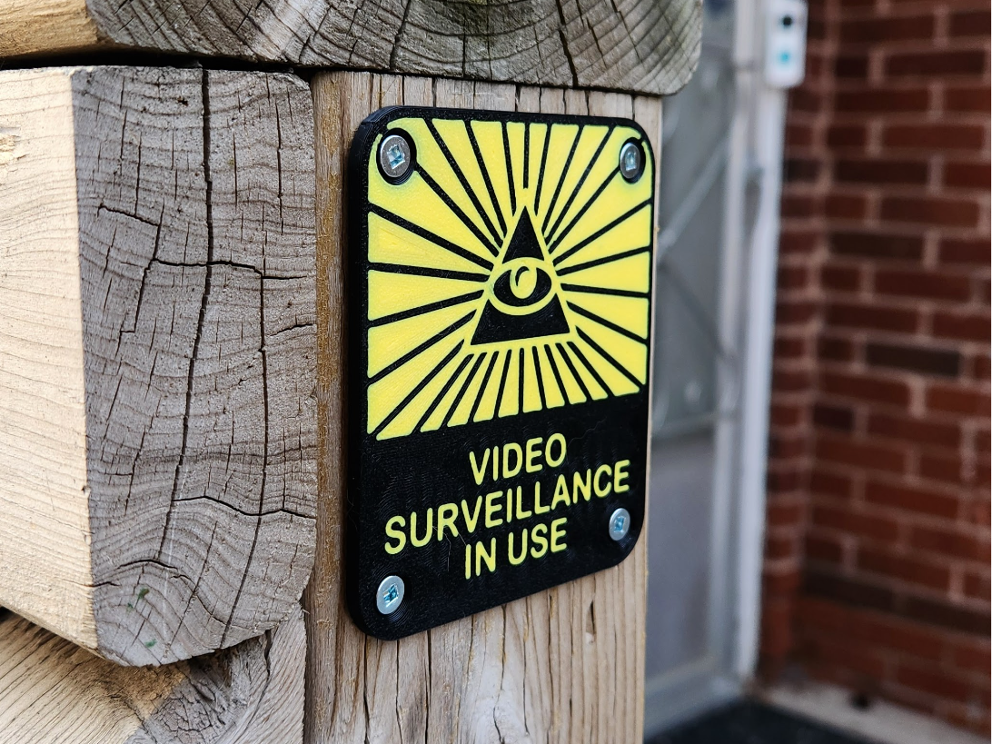 All-Seeing Eye Video Surveillance Sign
