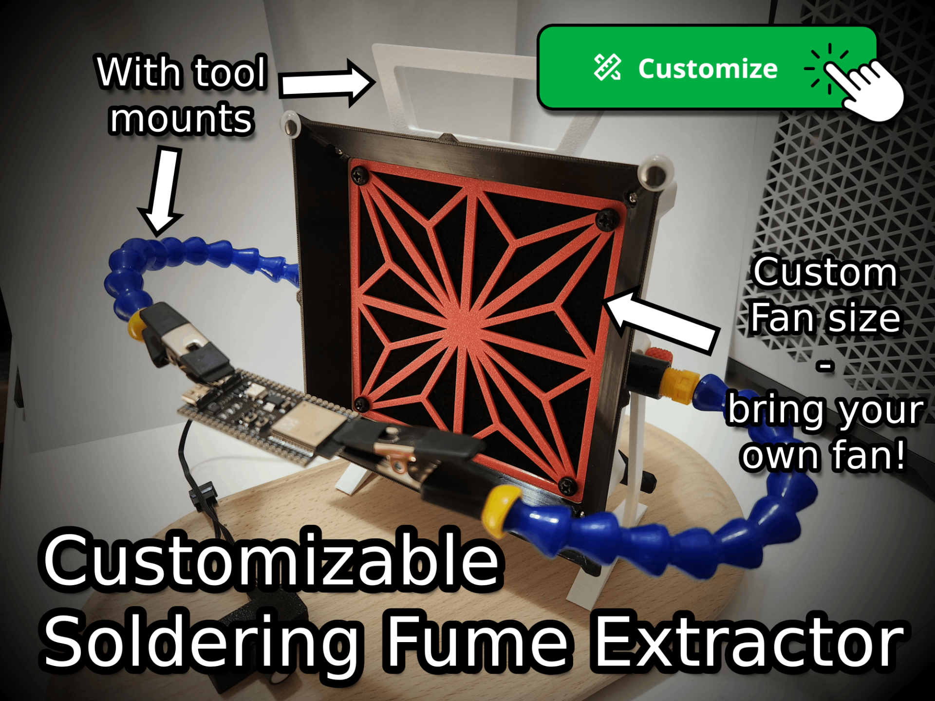 Customizable Soldering Fume Extractor