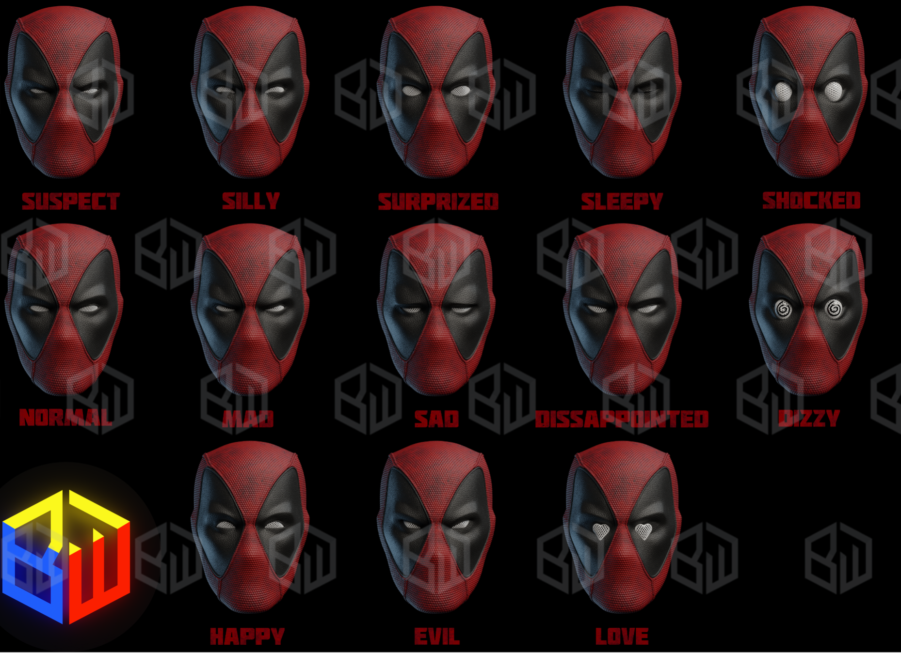 Deadpool Comic Style Eye Pack