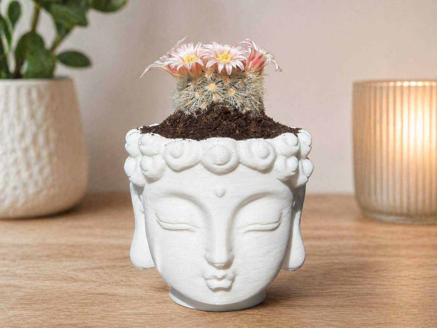 Buddha head mini pot  5cmx5cm