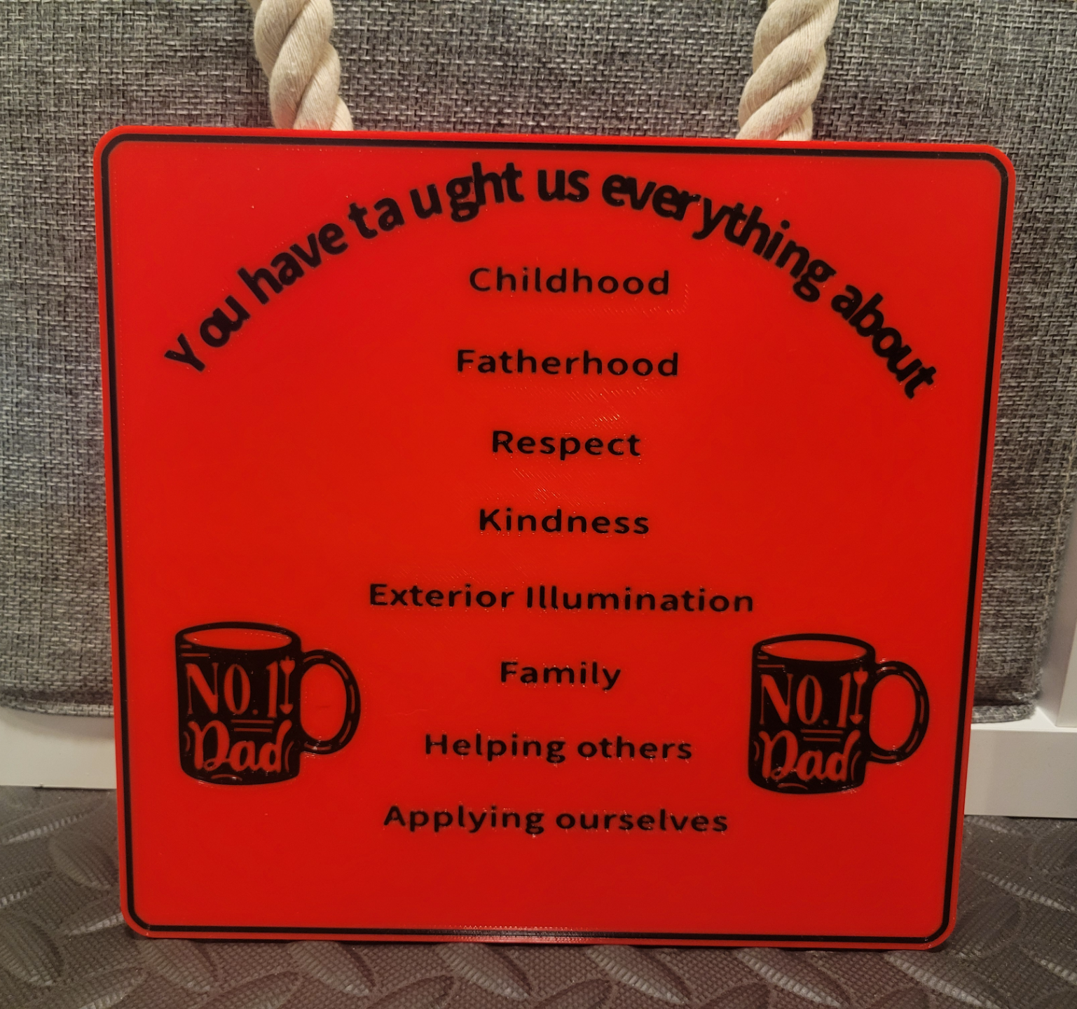 fathers day appreciation sign/plaque