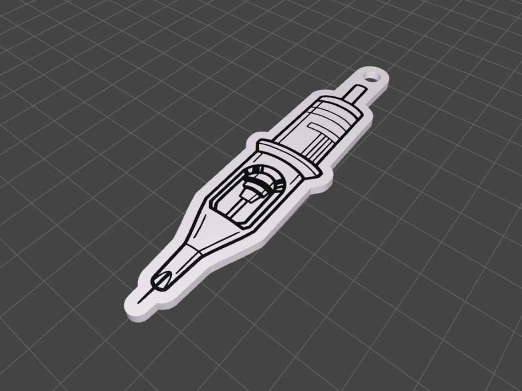 Tattoo Needle Cartridge Keychain