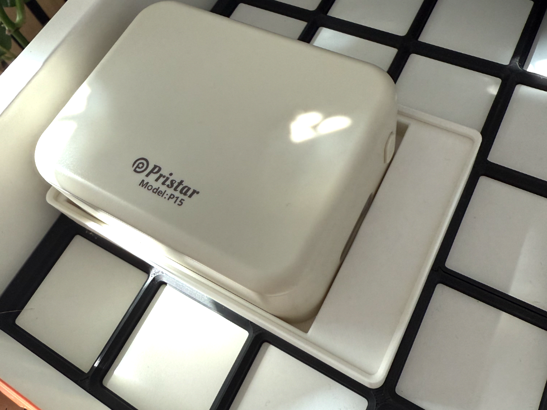 Gridfinity Pristar P15 Label Printer Box (2Ux3U)