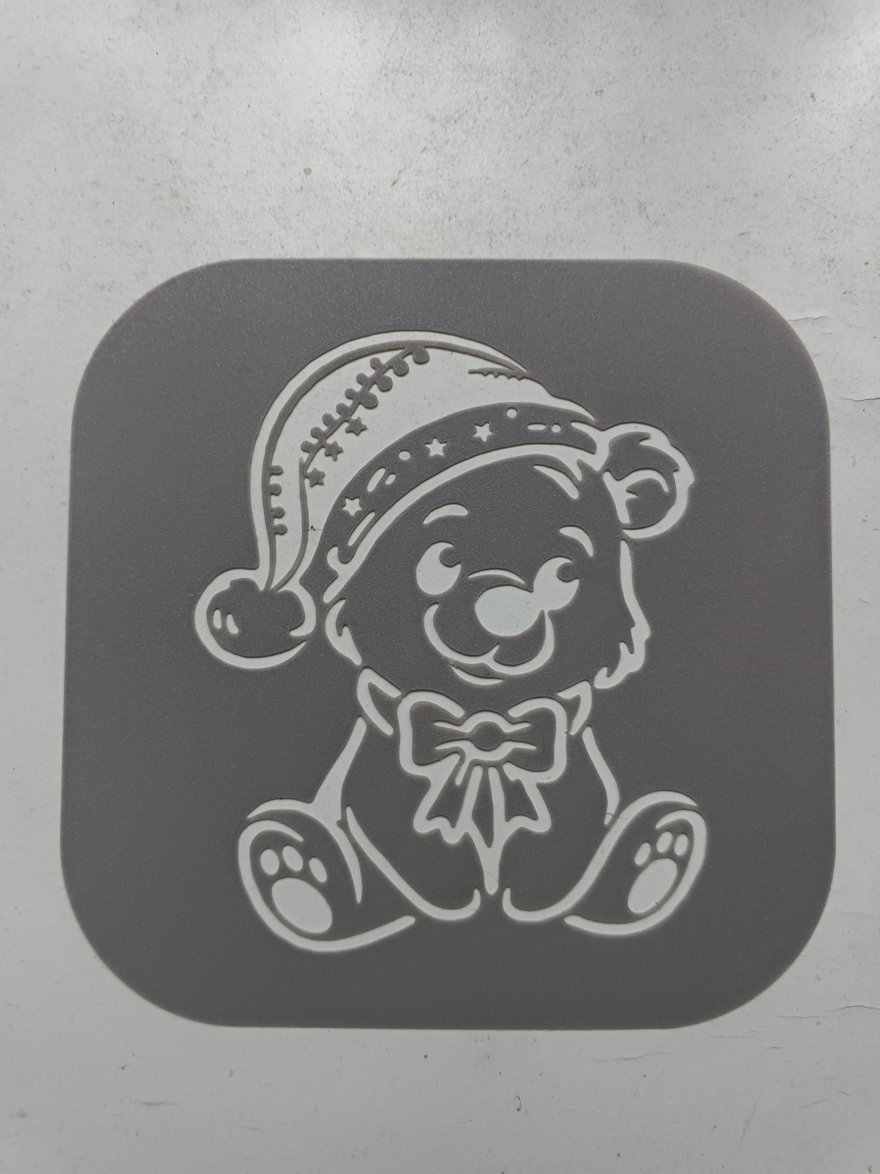 Christmas Teddy Bear 1 - Stencil