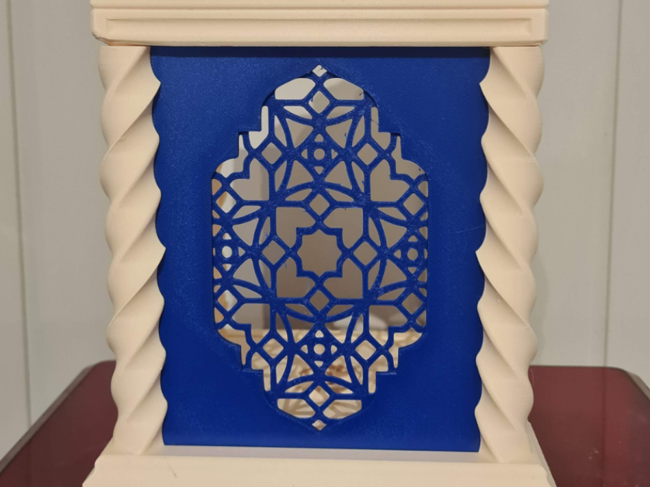 4 pane lithophane lantern - Moroccan pane