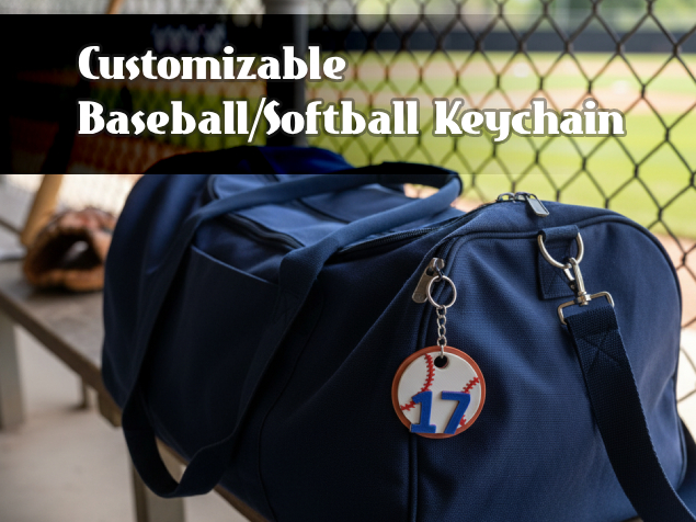 Baseball/Softball Keychain - Parametric Option