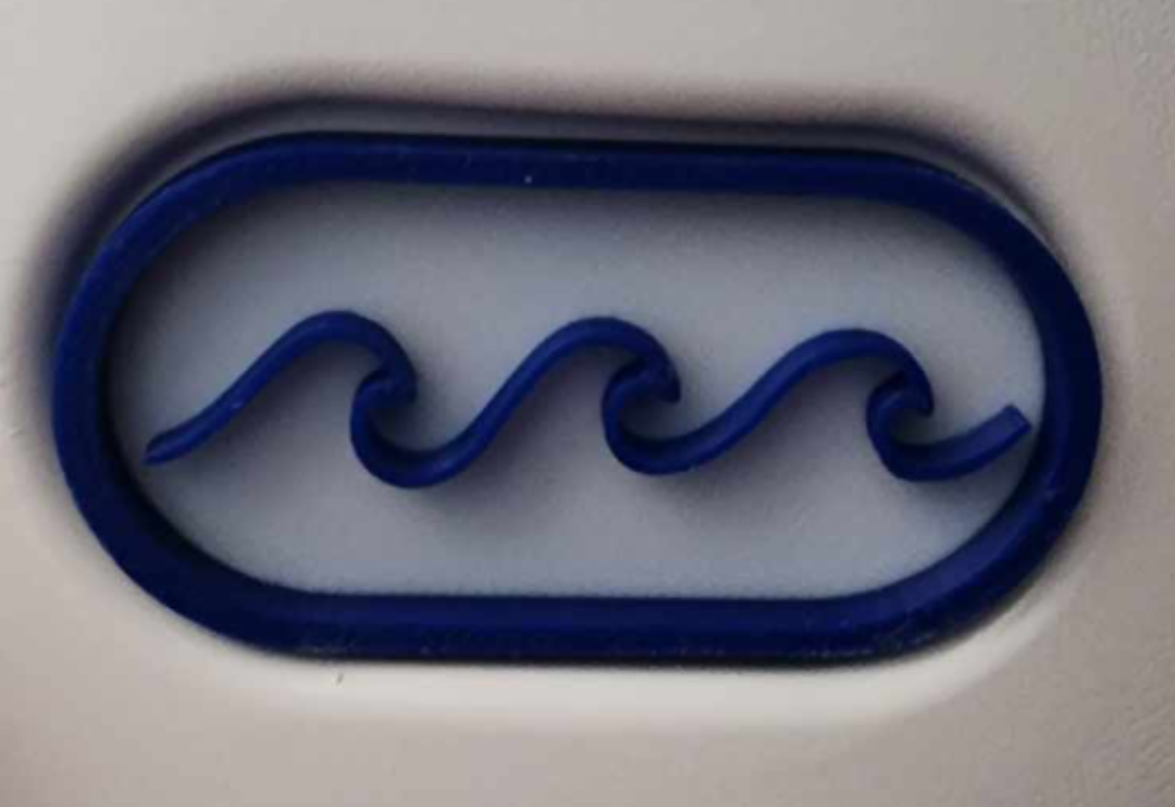 Cozy Coupe Side Badge - Wave Pattern