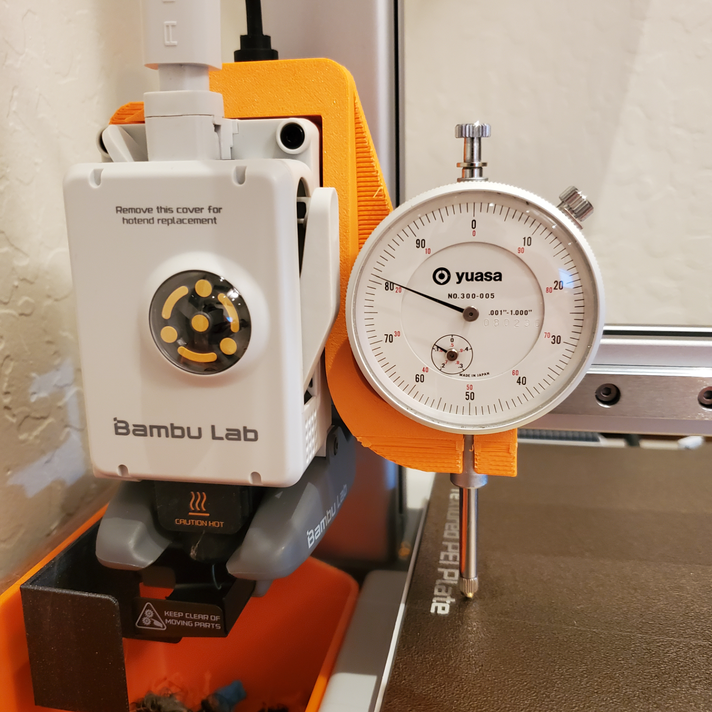 A1 Dial Indicator build plate tramming fixture