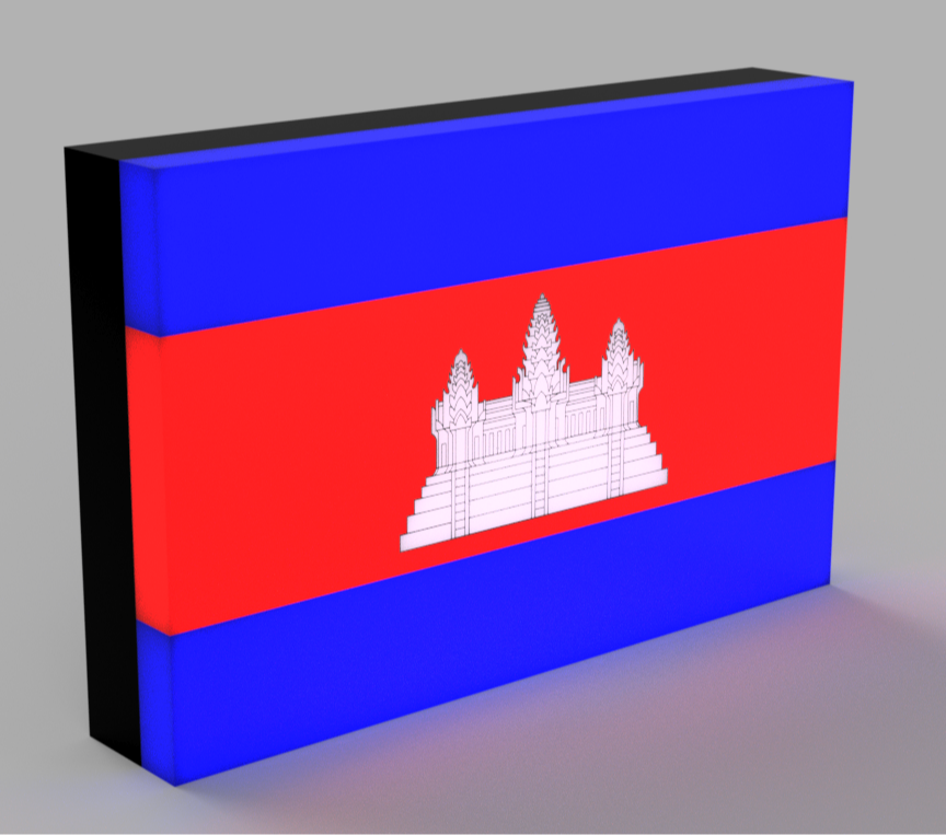 World Flags - Cambodia LED Lamp
