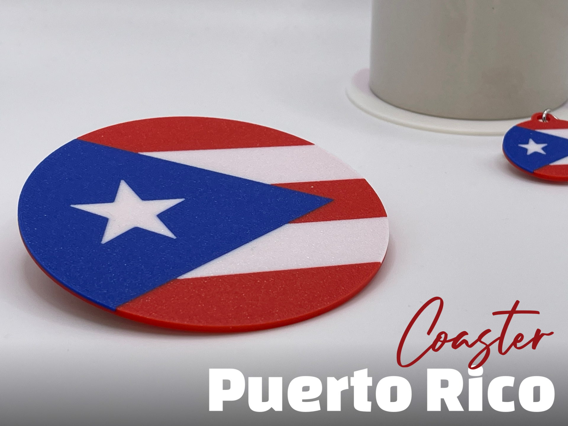 Flag of Puerto Rico Coaster