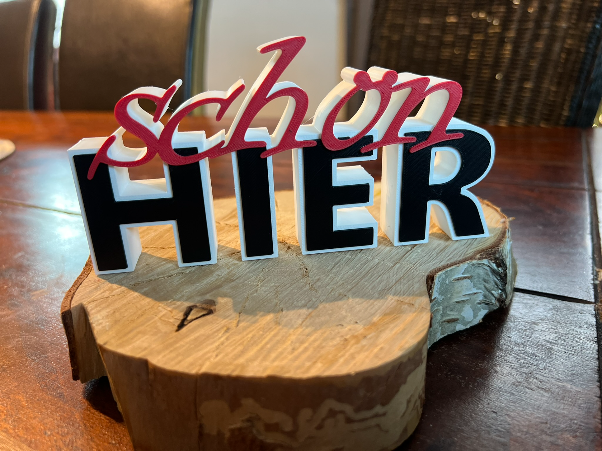 Schön HIER 3D Deko Schriftzug