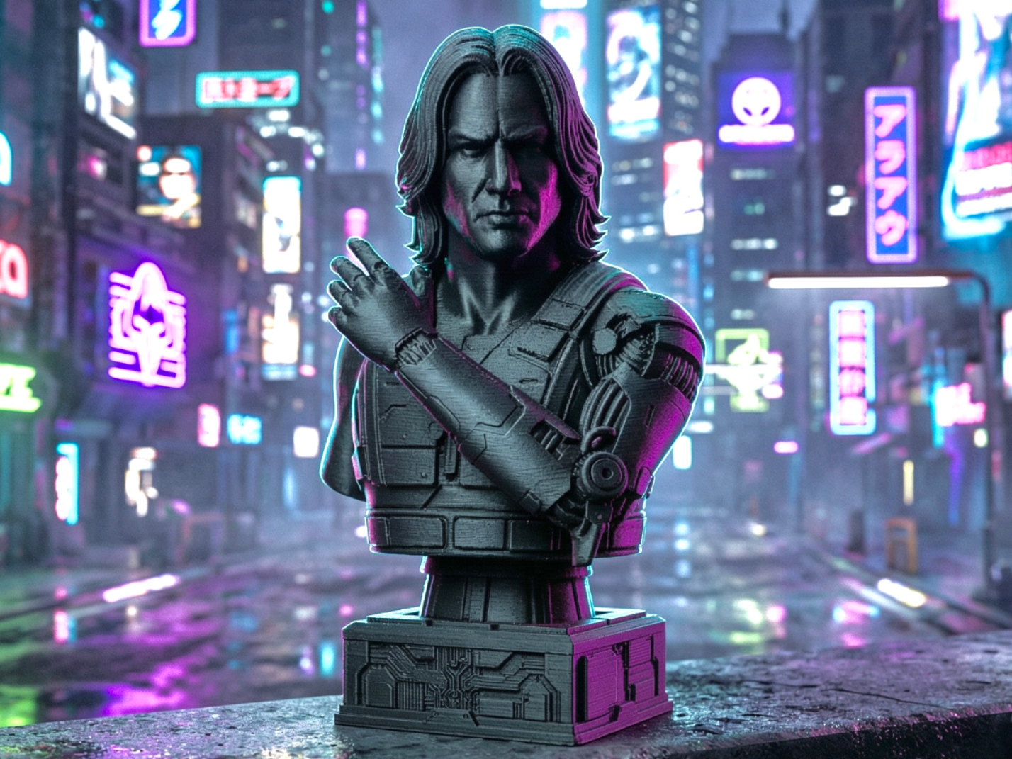 Johnny Silverhand Bust – Cyberpunk 2077