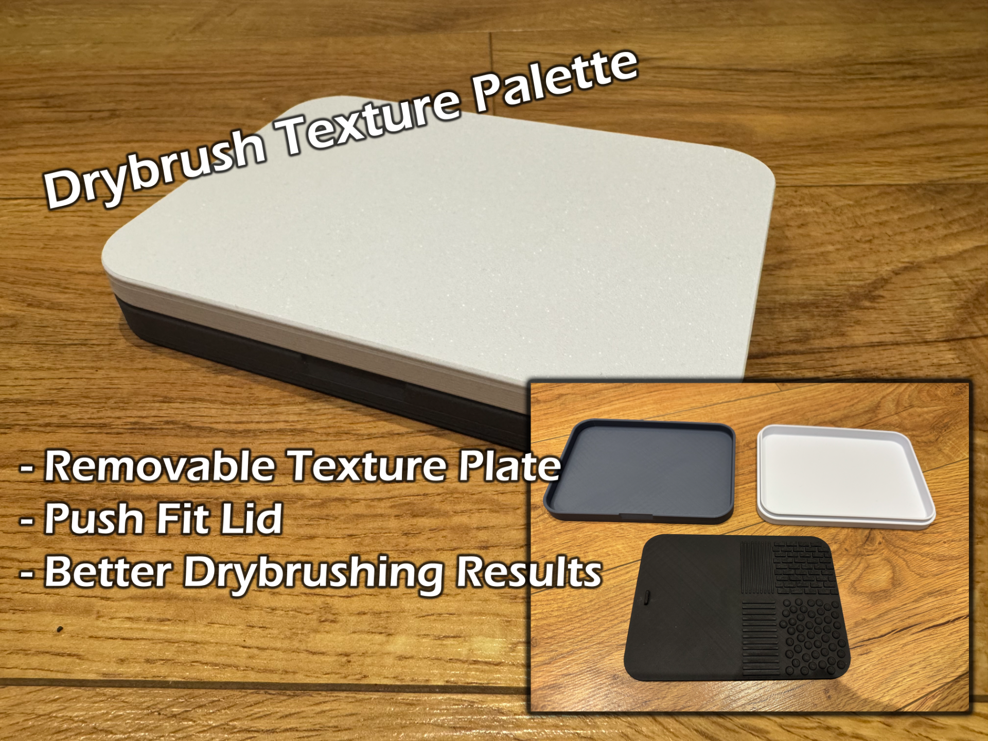 Miniature Painting Drybrush Texture Palette