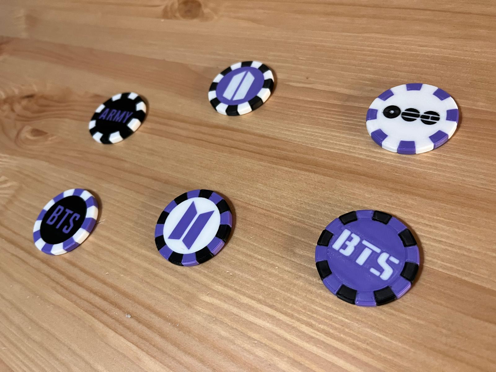 Fichas de Poker 3D BTS