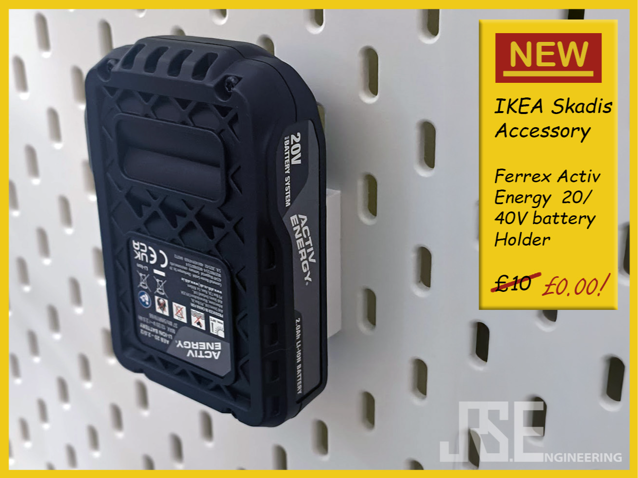 Ikea Skadis Ferrex Activ Energy 20/40V Battery