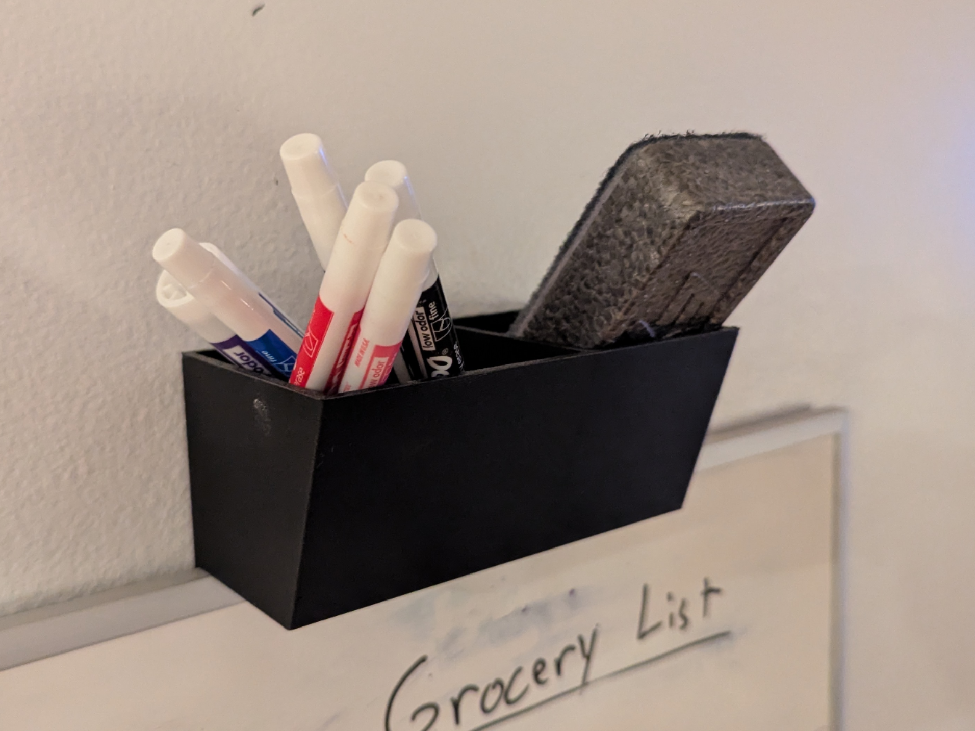 Top Mount Dry Erase Marker Holder
