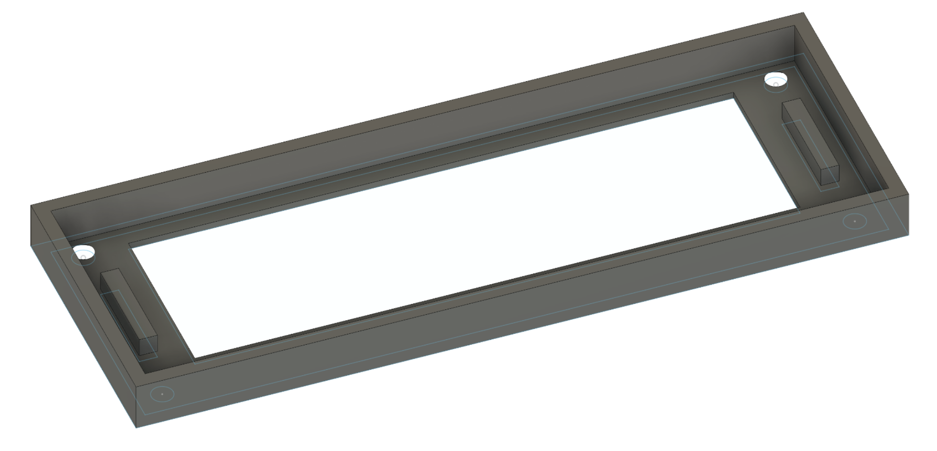 3.12" 256x64 OLED Display Frame
