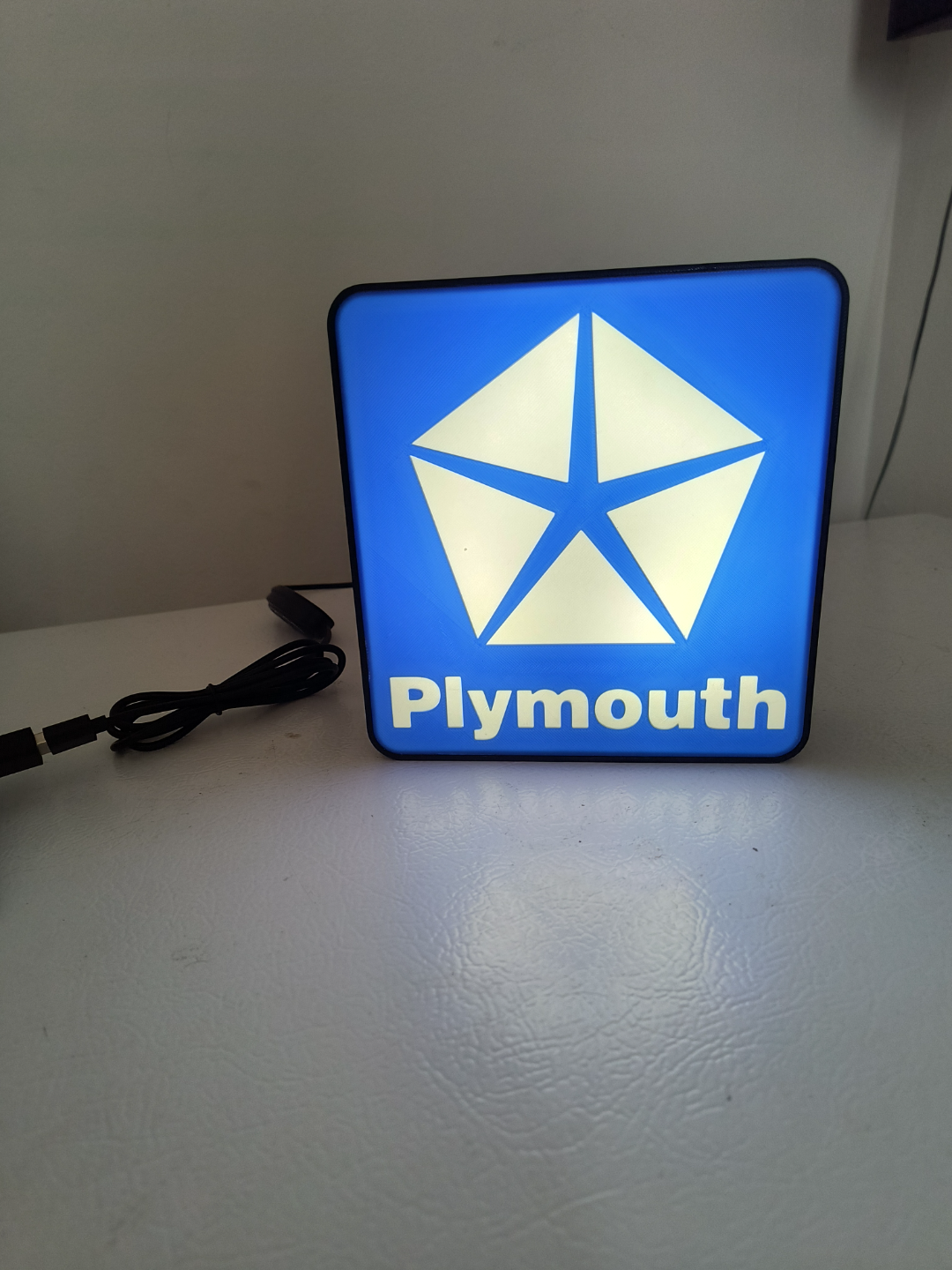 Plymouth vintage lightbox