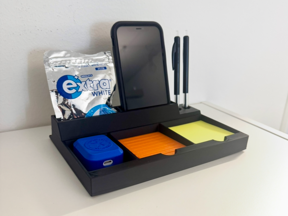 Desk storage - For post it notes, phone and more