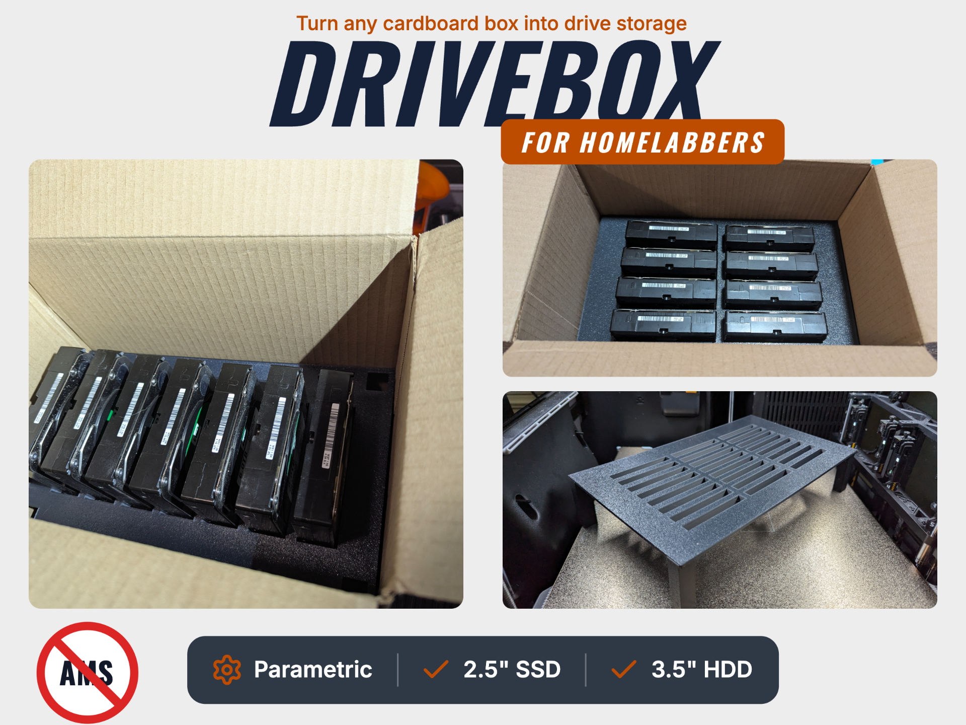 DriveBox - Turn any cardboard box into HDD storage