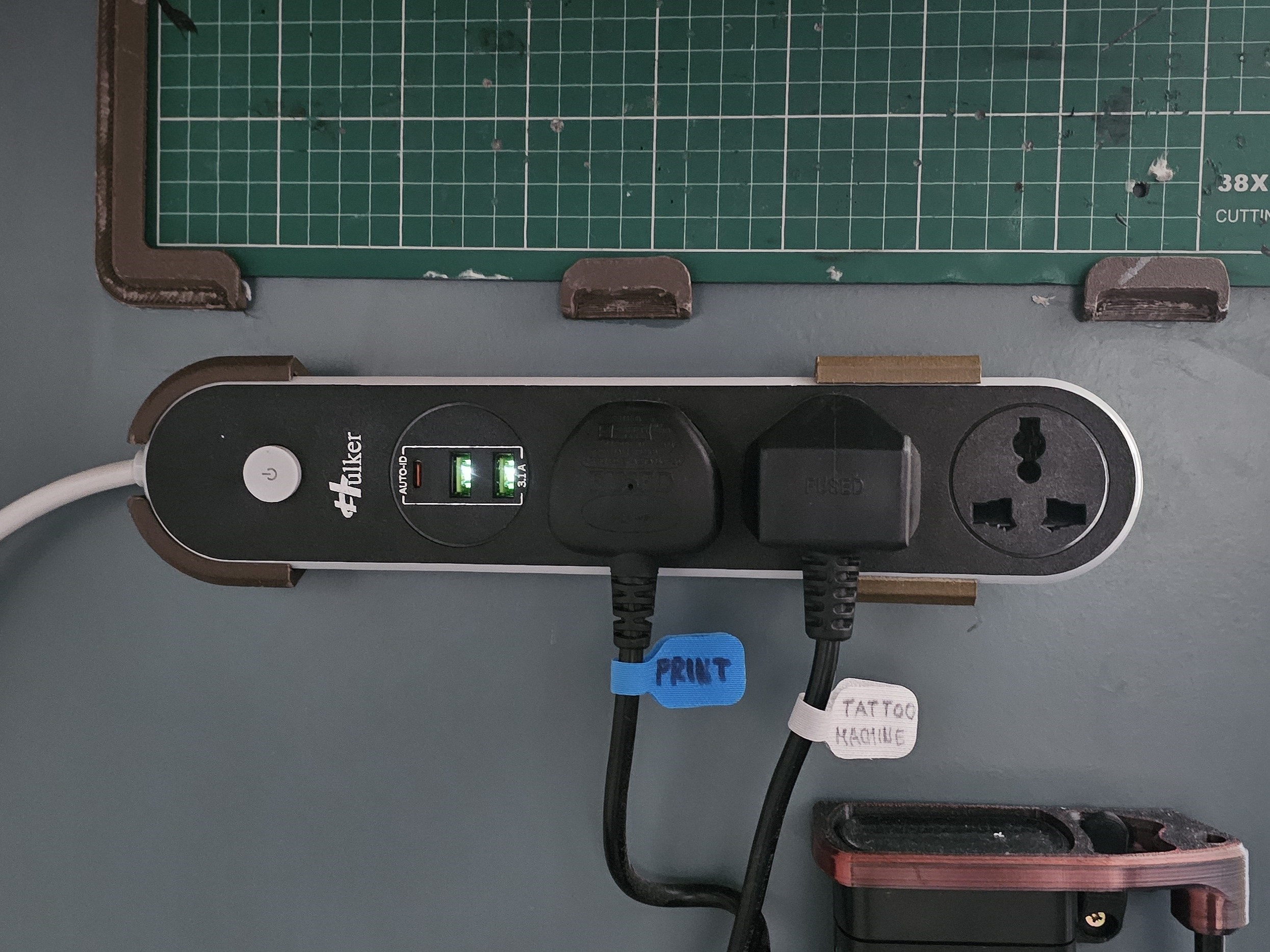 Wall mount for power strip