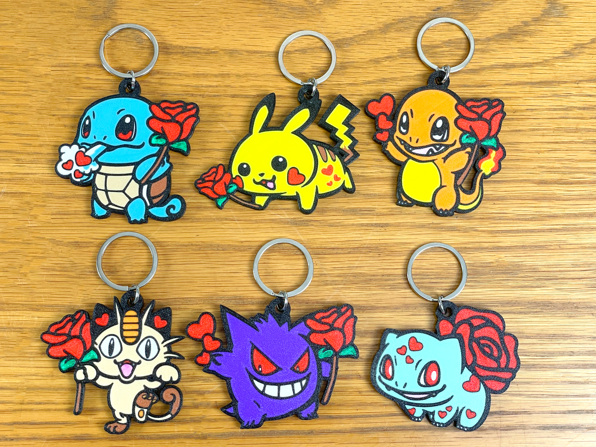 Pokemon Meowth x Valentine Keychain