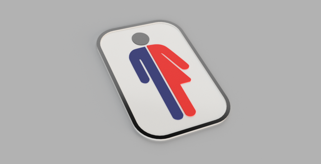 Unisex (Gender Neutral) Restroom Sign