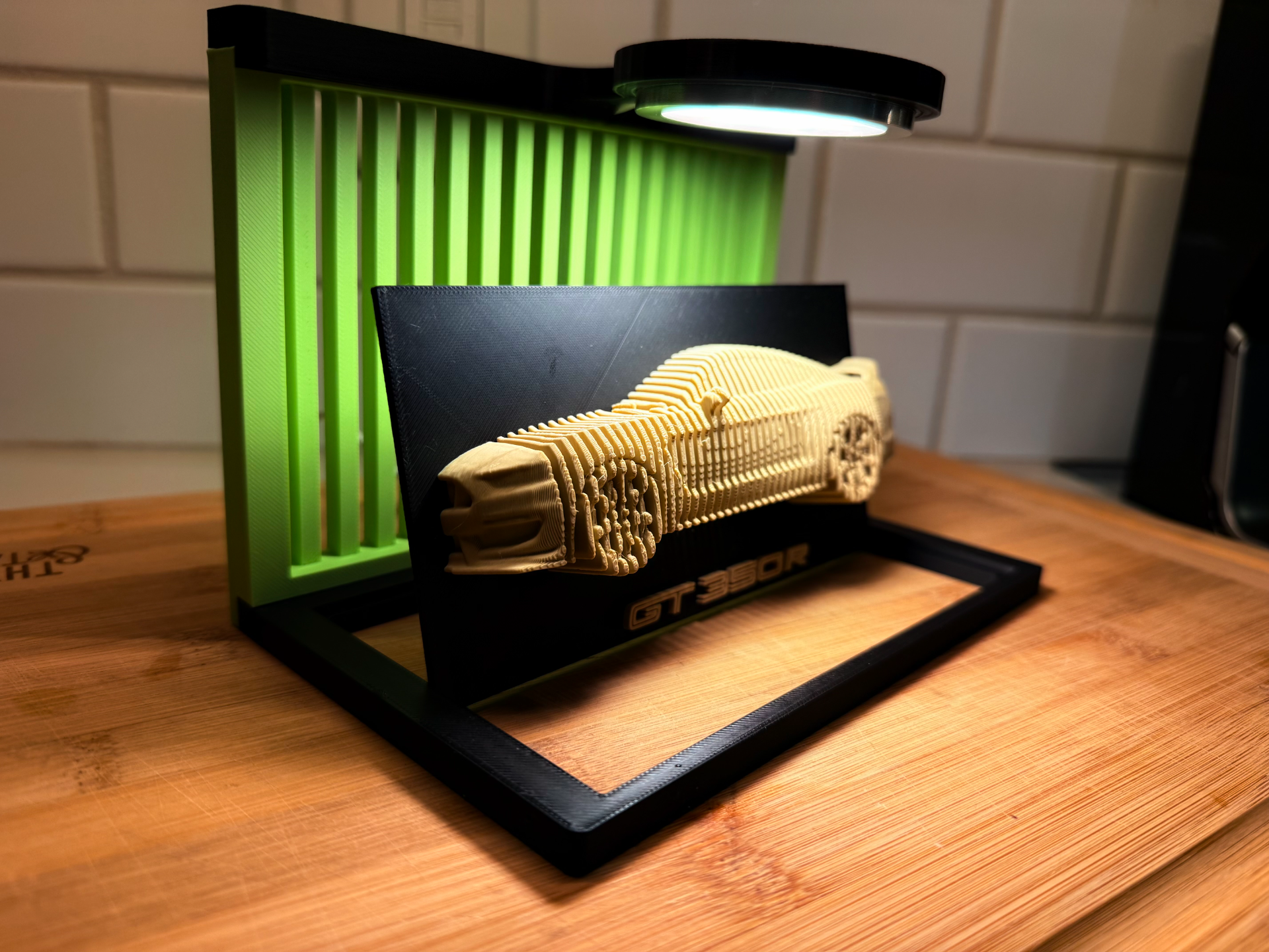 Ford Mustang GT350R - Vertically Layered Car Art