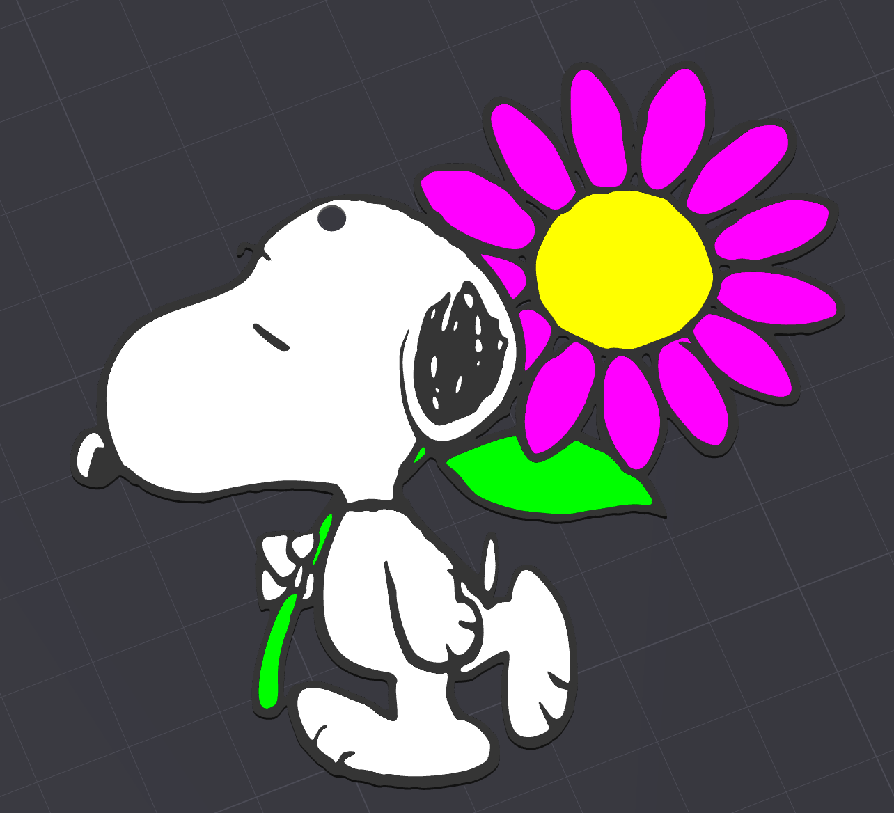 Snoopy Keychain with Flower – A Cute Gift