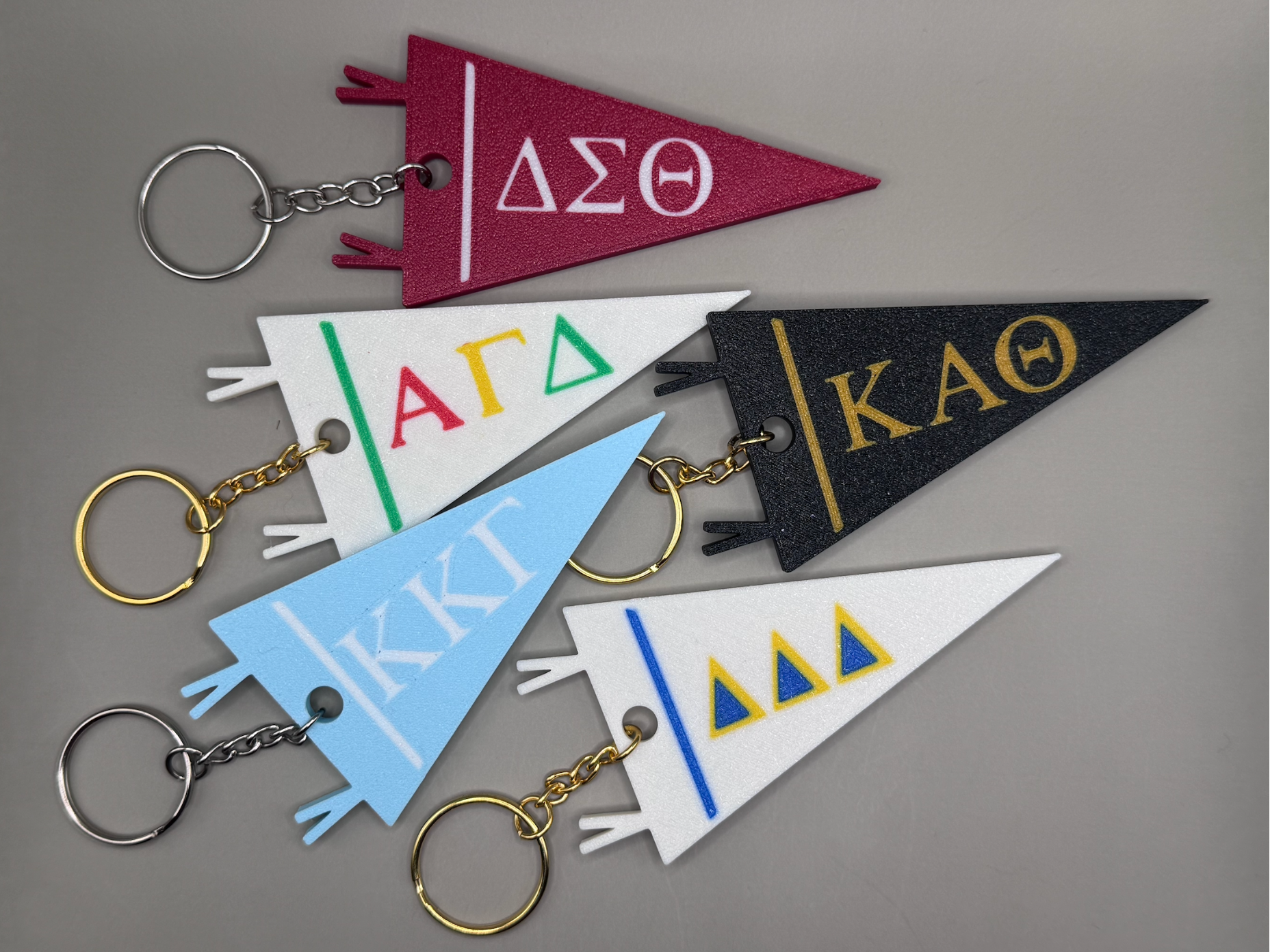 Sorority Pennant Keychains