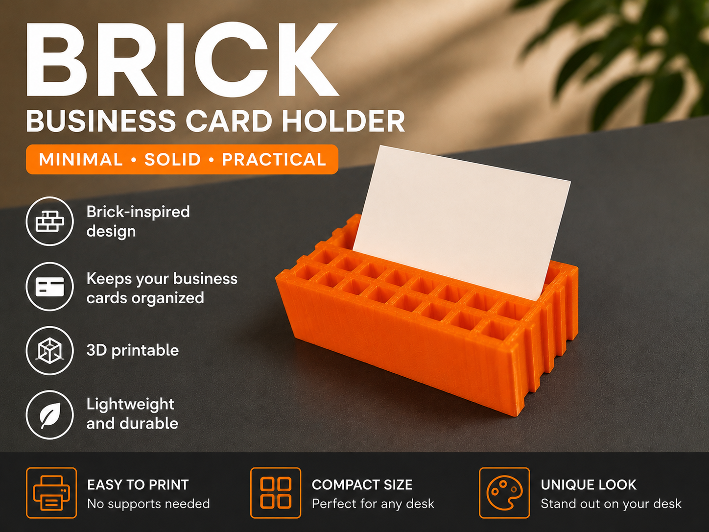 Brick Business Card Holder