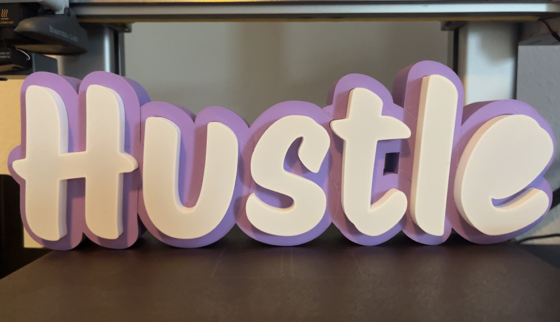 Hustle LED sign