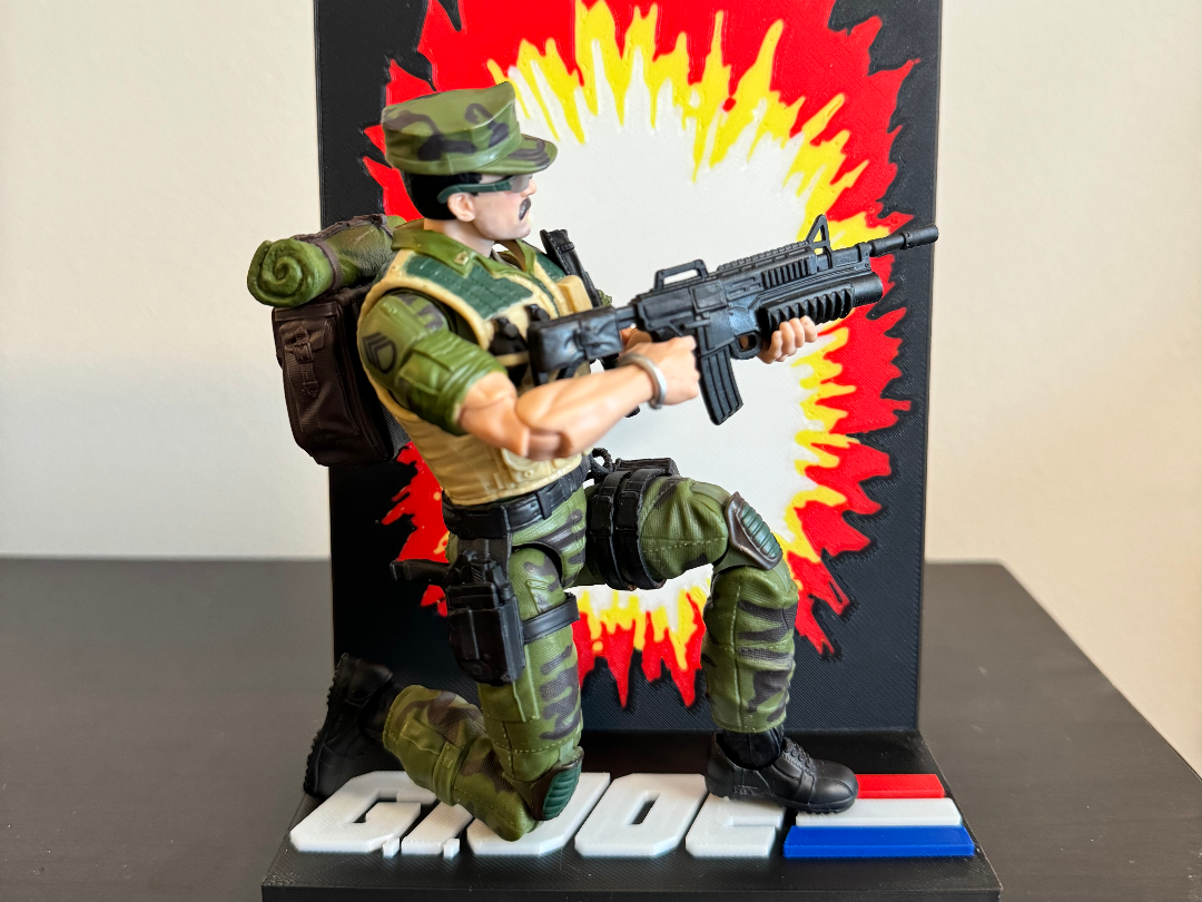 Classified GI Joe figure stand