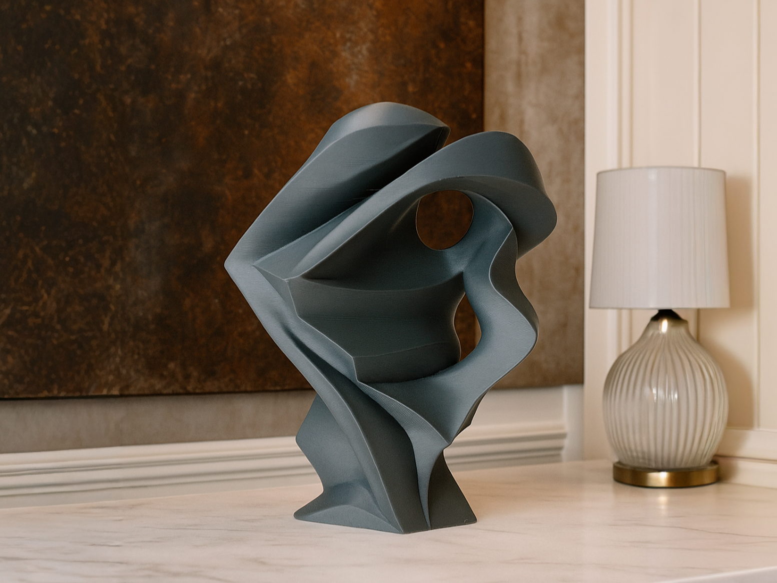 Eclipse Form Sculpture – Modern Abstract Art