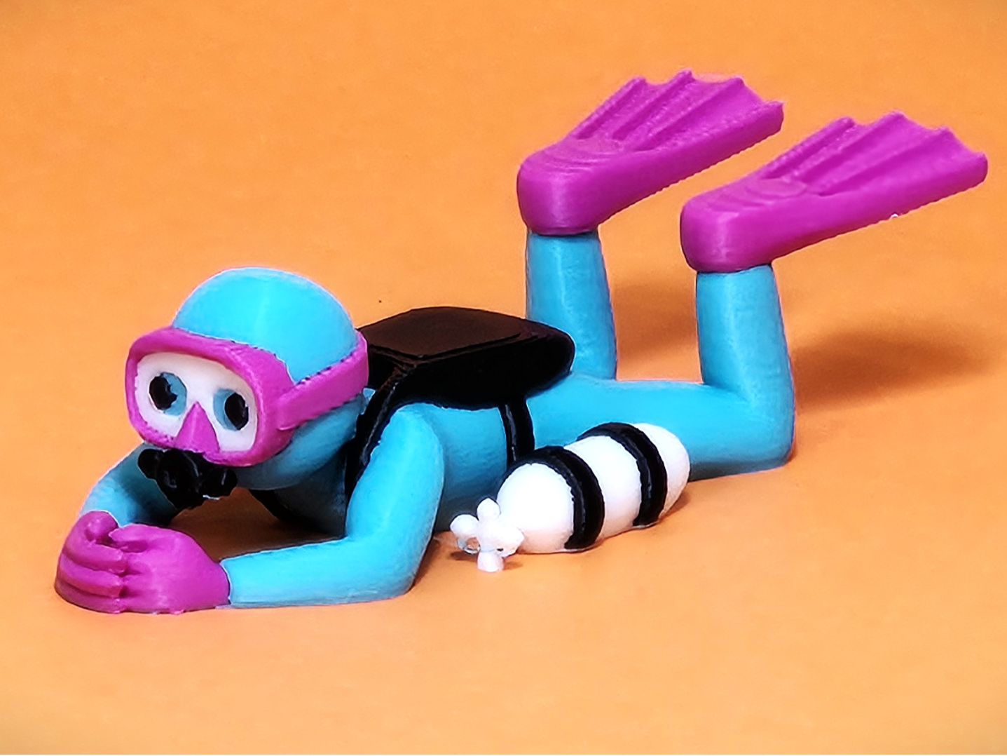 sidemount scuba diver figurine model minature