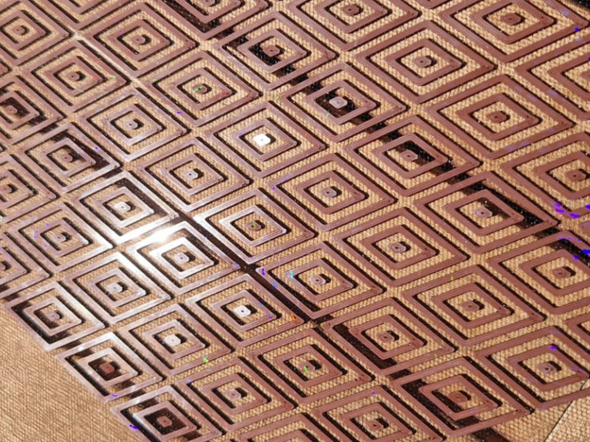 Rhombus on fabric