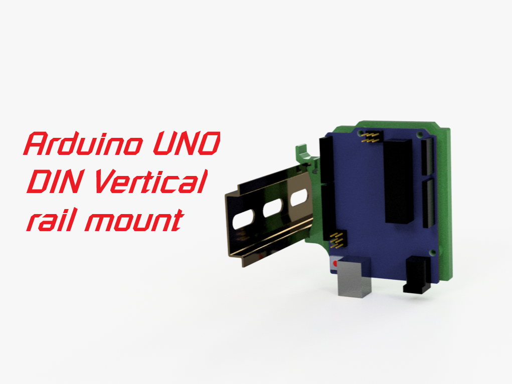 Arduino UNO DIN vertical rail mount
