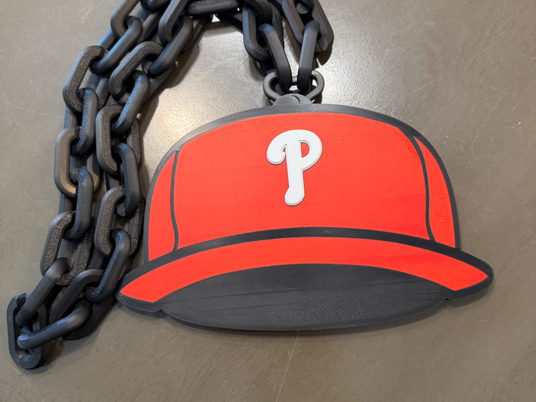 Philadelphia Phillies baseball cap hype chain
